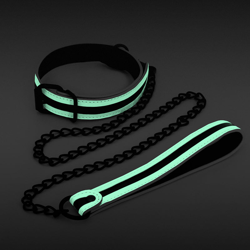 GLO Bondage - Collar and Leash